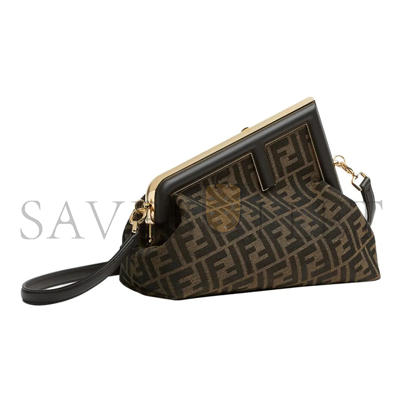 F**di zucca first small clutch brown shoulder bag 8bp137aoqbf1gl7 (30*20*14cm)